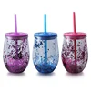 350 ml glitter plastic cup double wall from united