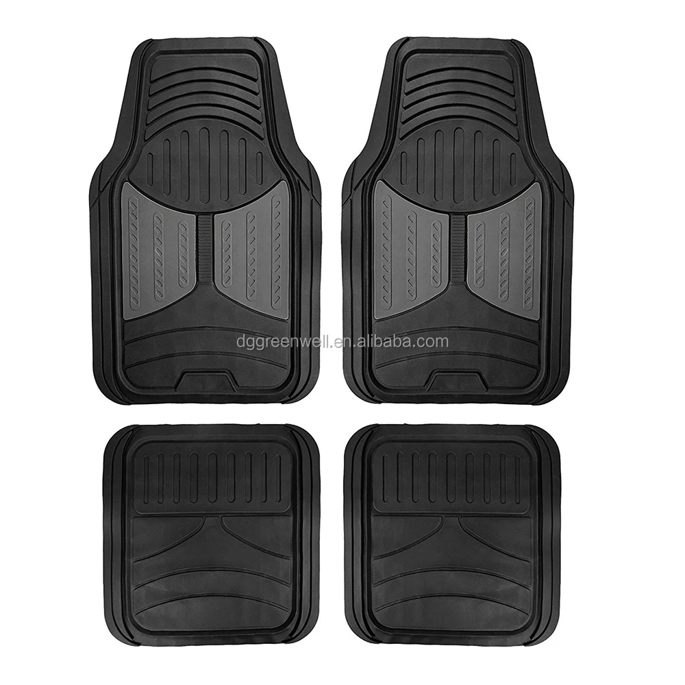 Custom Loge 4 Piece/set Vehicle Universal Pvc Rubber Car Floor Matrubber Car Mats Antislip Pvc