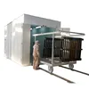 Electrostatic powder coating booth with natural gas powder oven