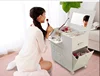 Moveable white wood cosmetic organizer with multi drawers for living room