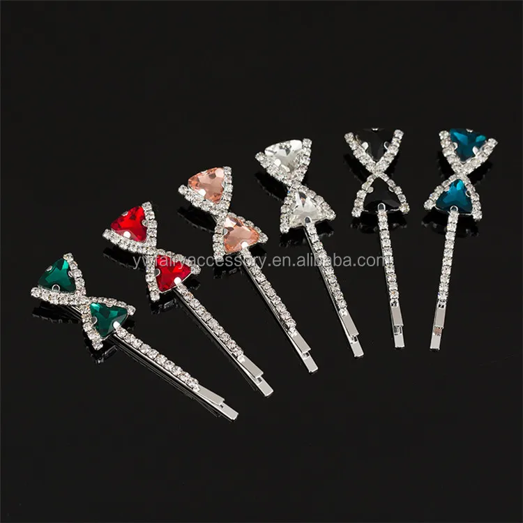 Fashion Women Rhinestone Nickel Free Bobby Pin Girls Crystal Bobby
