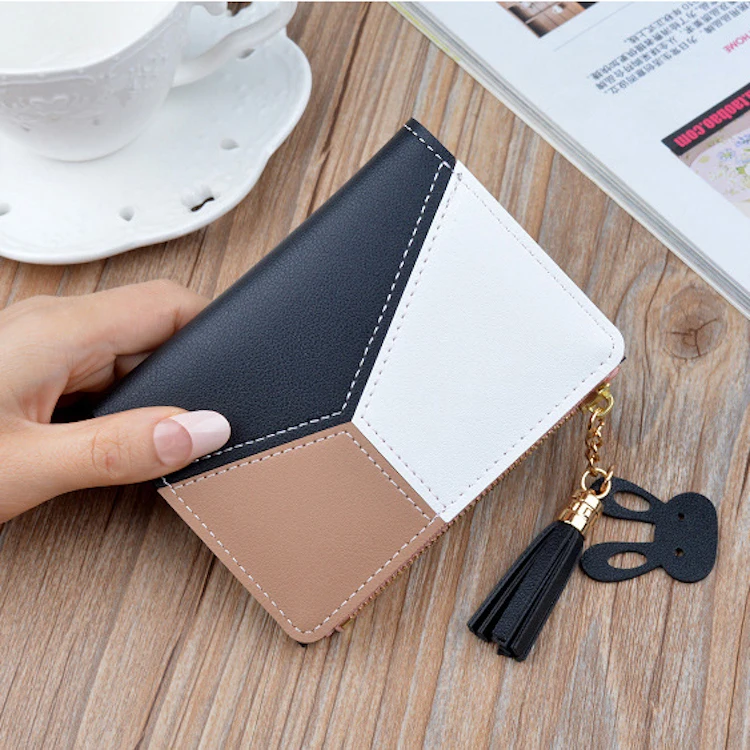 Women Wallet Teen Girls Cute Fox Tassel Coin Purse Short Wallet Card
