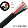 4 core black security fire alarm cable unshield