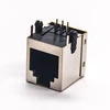 Female Angled Type Shield POE Magnetic 6P6C Jack RJ11Connector