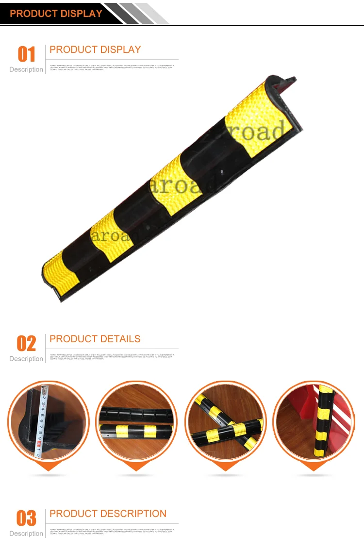 Anti-bumping Decorative Wall Protector  Reflective NBR Corner Guard for Underground Garage