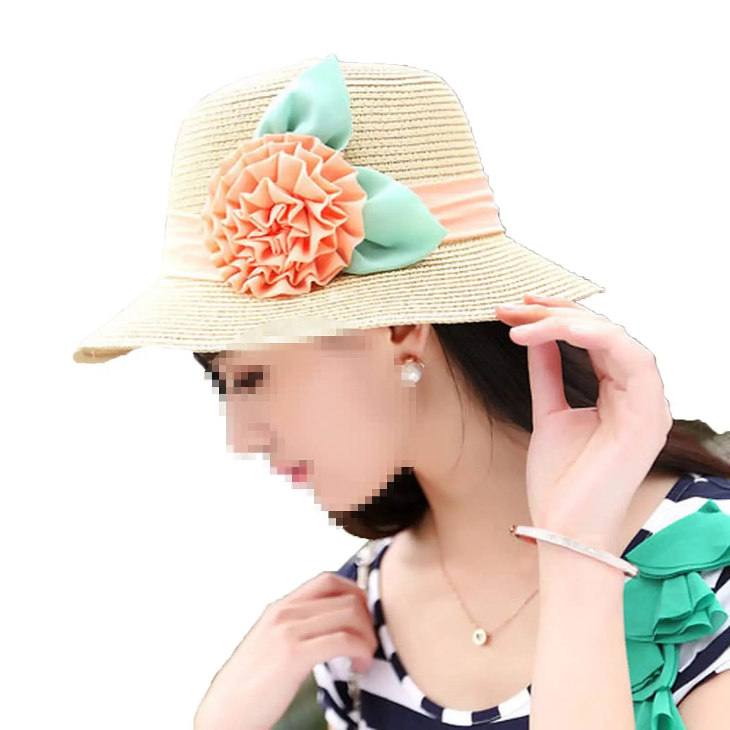 Women Visor Mesh Hat Liuliuliu Big Hat Wide Brimmed Floppy Foldable
