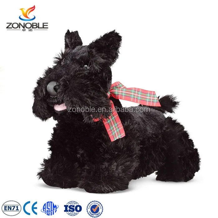 black dog stuffed animal