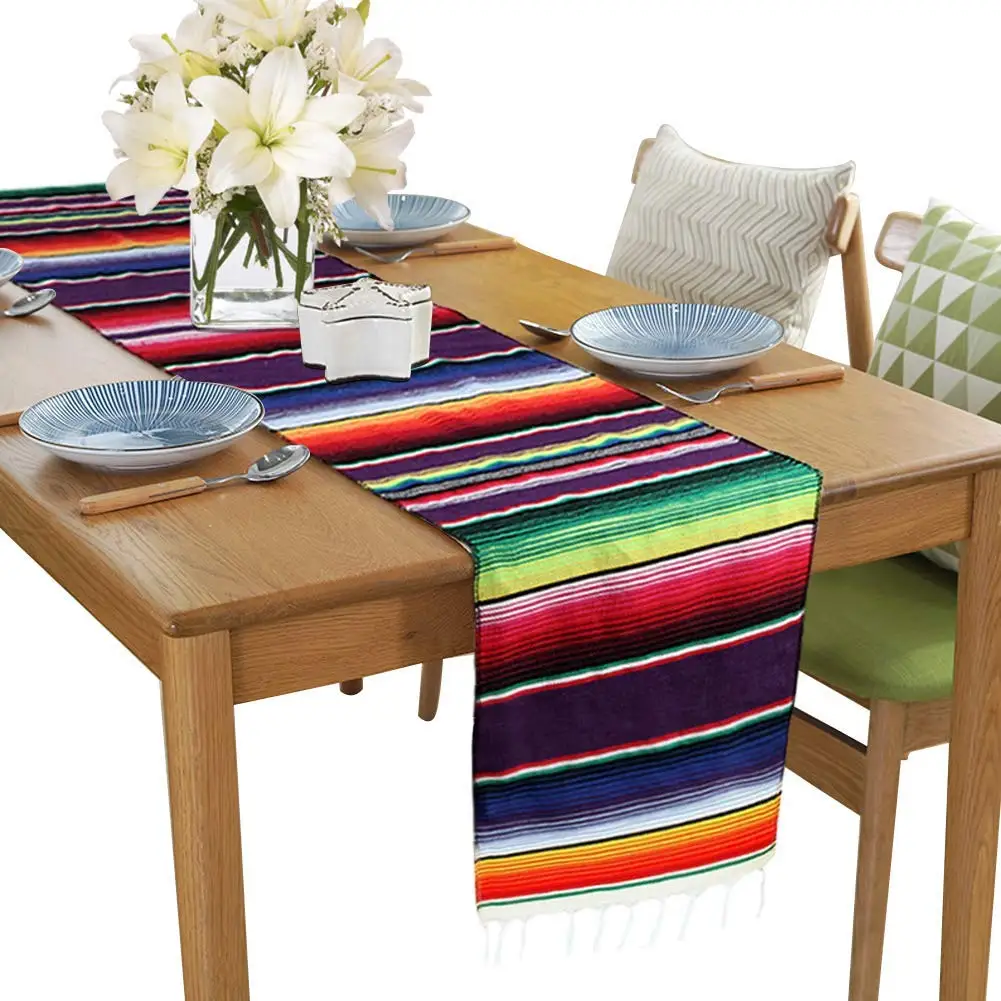 Mexican Style Wedding Find Deals On Get Quotations Hokic 14 X 84 Inch Mexican Table Runner For Party Wedding Decorations Fringe
