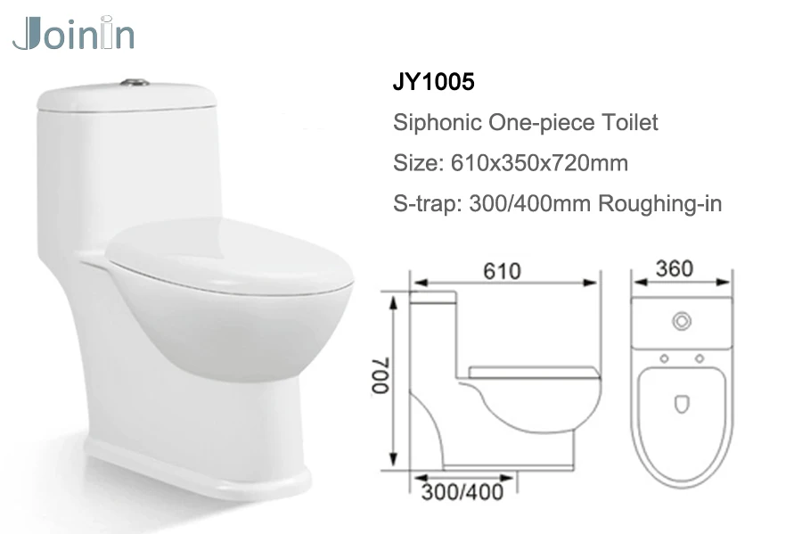 JOININ Sanitary Ware Bathroom Ceramic one Piece Wc Toilets   JY1005