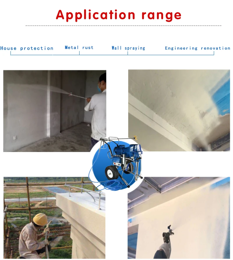 Wall Spraying Painting Airless Paint Putty Spray Machine