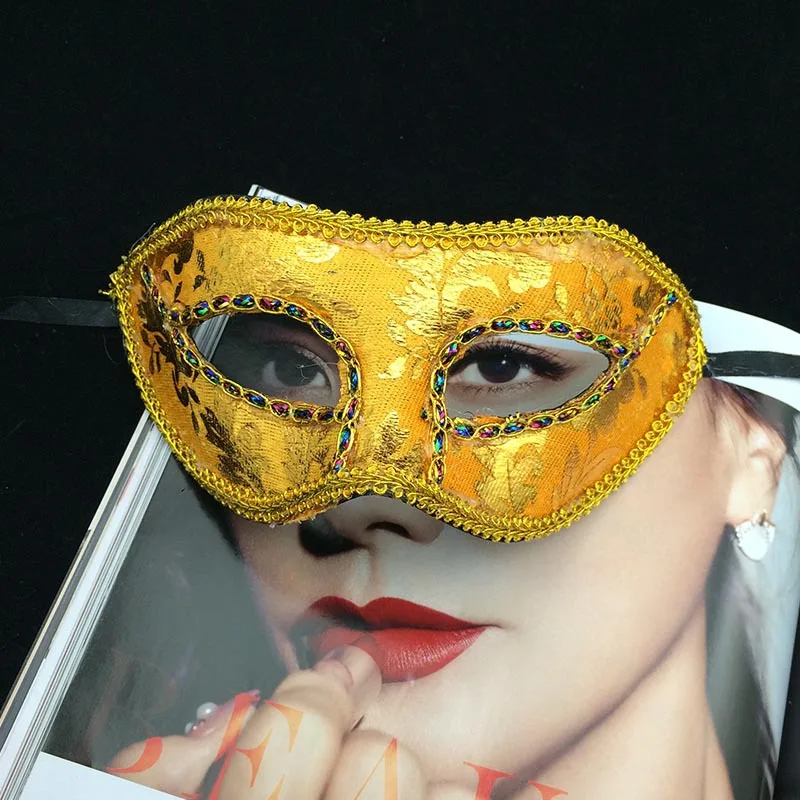Halloween Masquerade Mask Venice Italy Flathead Man Woman Party Half