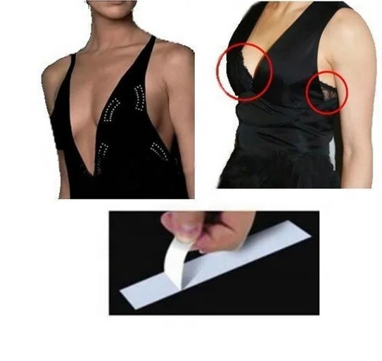 tiras de cinta adhesiva de doble cara impermeable para la ropa y la piel