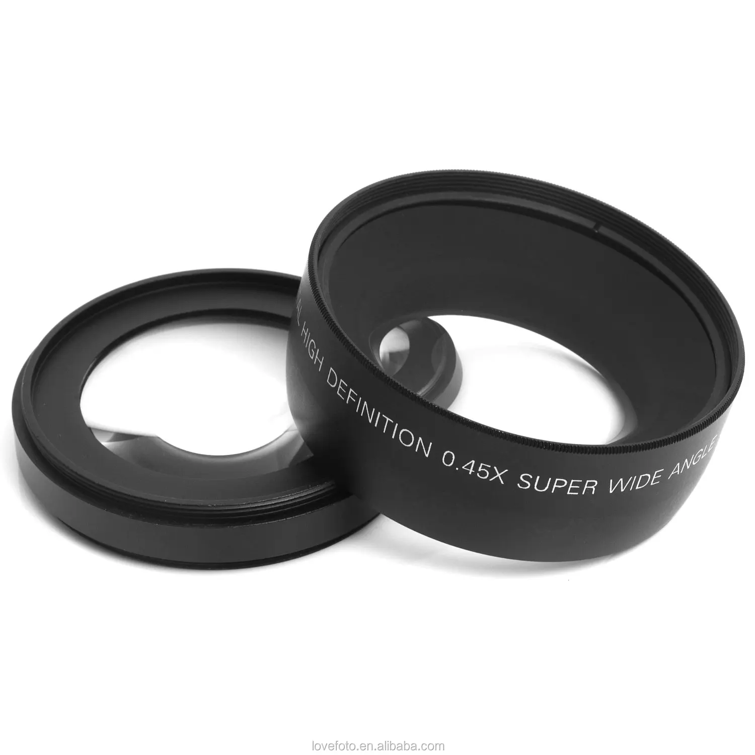 High Definition Auto Focus 0.45x 52mm Wide Angle Lens With Builtin
