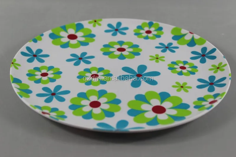 Factory Supplies Melamine Spring Dinner plate Flower Print