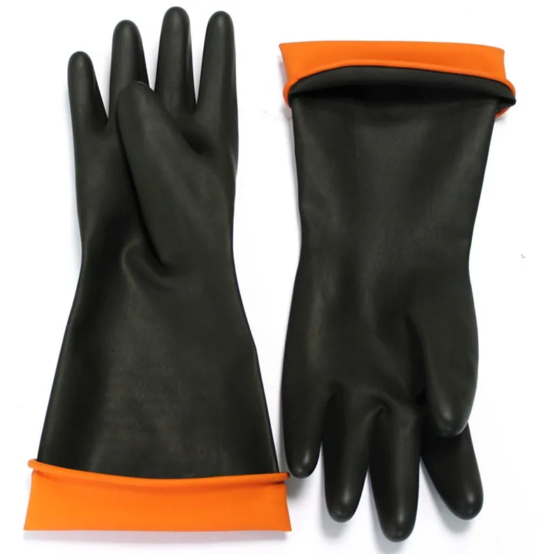 Black Chemical Resistant Industrial Long Rubber Gloves Buy Long