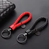 Custom Leather Rope Car Key Ring Handmade Woven Keychain