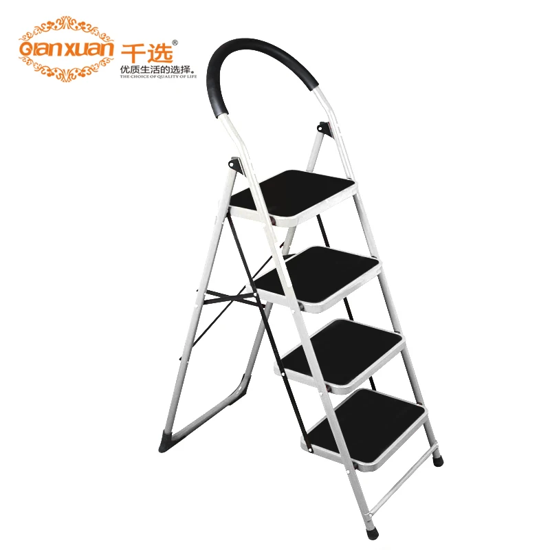Household four step ladder folding ladder household ladder