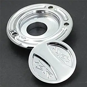 SMT-Motorcycle Chrome Keyless Gas Cap Twist Off Fuel Tank Cap For Kawasaki ZX-14R/ ZZR1200 /ZRX1200R /Z1000 /ZX-10R /ZX-9R /ZX-6RR /ZX-6R
