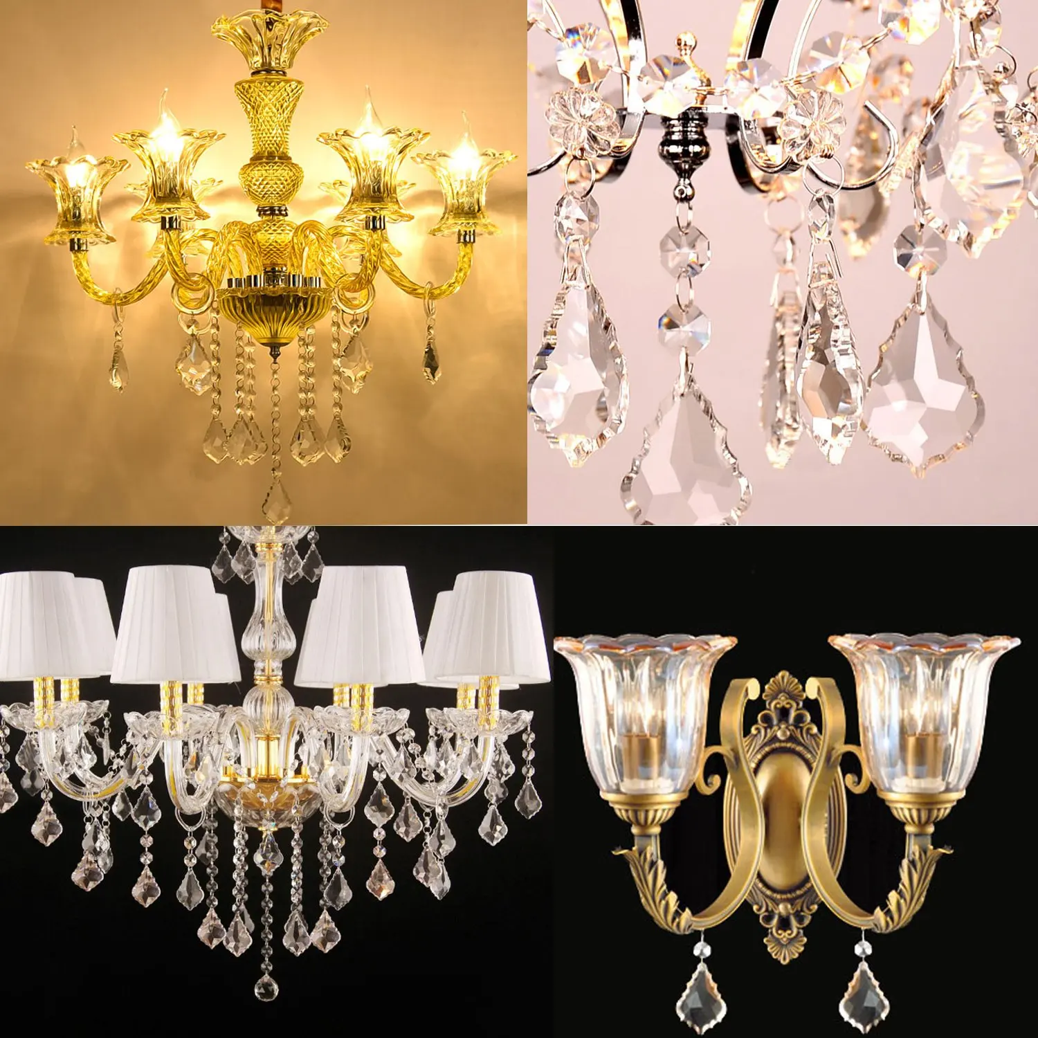 63/76mm Mix Color Maple Leaf Shaped Crystal Glass Pendalogue Drops