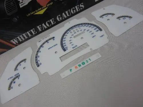 1998-2003 Ford Ranger Explorer Dash Cluster White Face Gauges 98-03