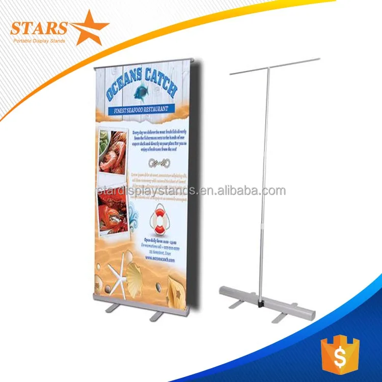 Standard Size Aluminum Roll Up Banner Stand Pull Up Banner With