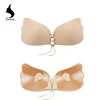 Women InvisibleWire Free Adhesive Strapless Self Bra Bandage Backless Solid Bra Stick Gel Silicone Push Up Bra