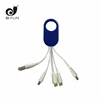 4-In-1 Multi Colorful USB Charge Cable With Best Offer Big Ring USB Hub Cable For Smartphone Charger