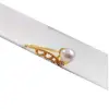Fashion 18k gold french girl lace design natrual pearl ring with full fairy spirit