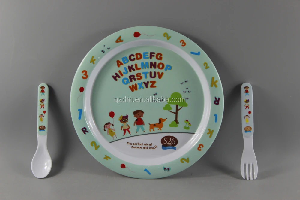 Kids Dinner Plate With Spoon And Fork,Children Dinner Set