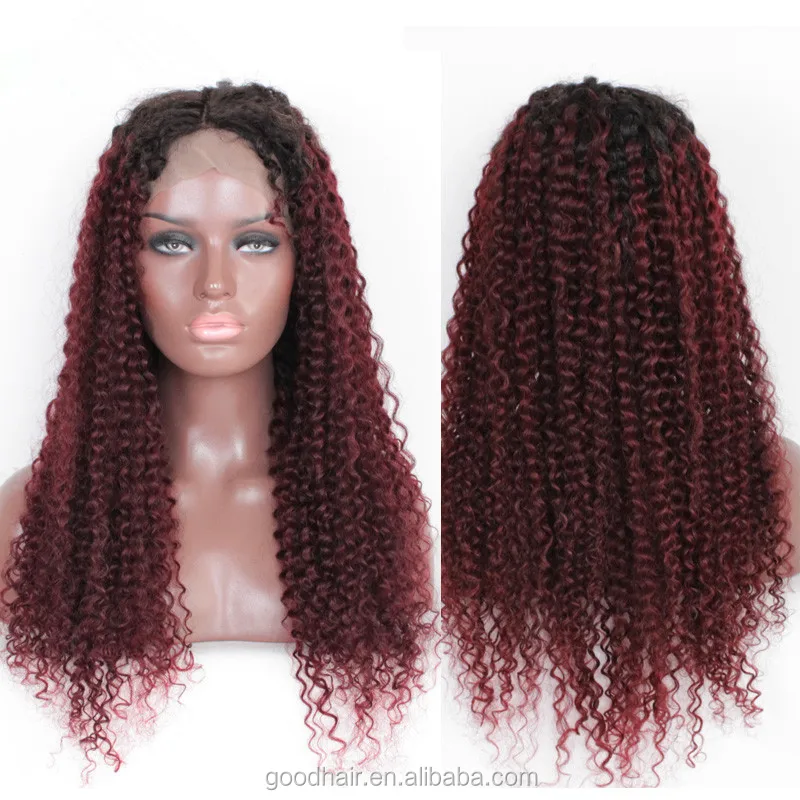 New Products 1b 99j Curly Human Hair Wig For Black Women Wholesale ...