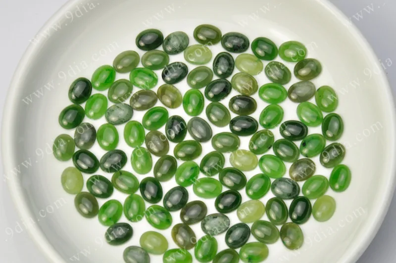 Wholesale Natural Oval Jasper Beads Green Jasper Stone