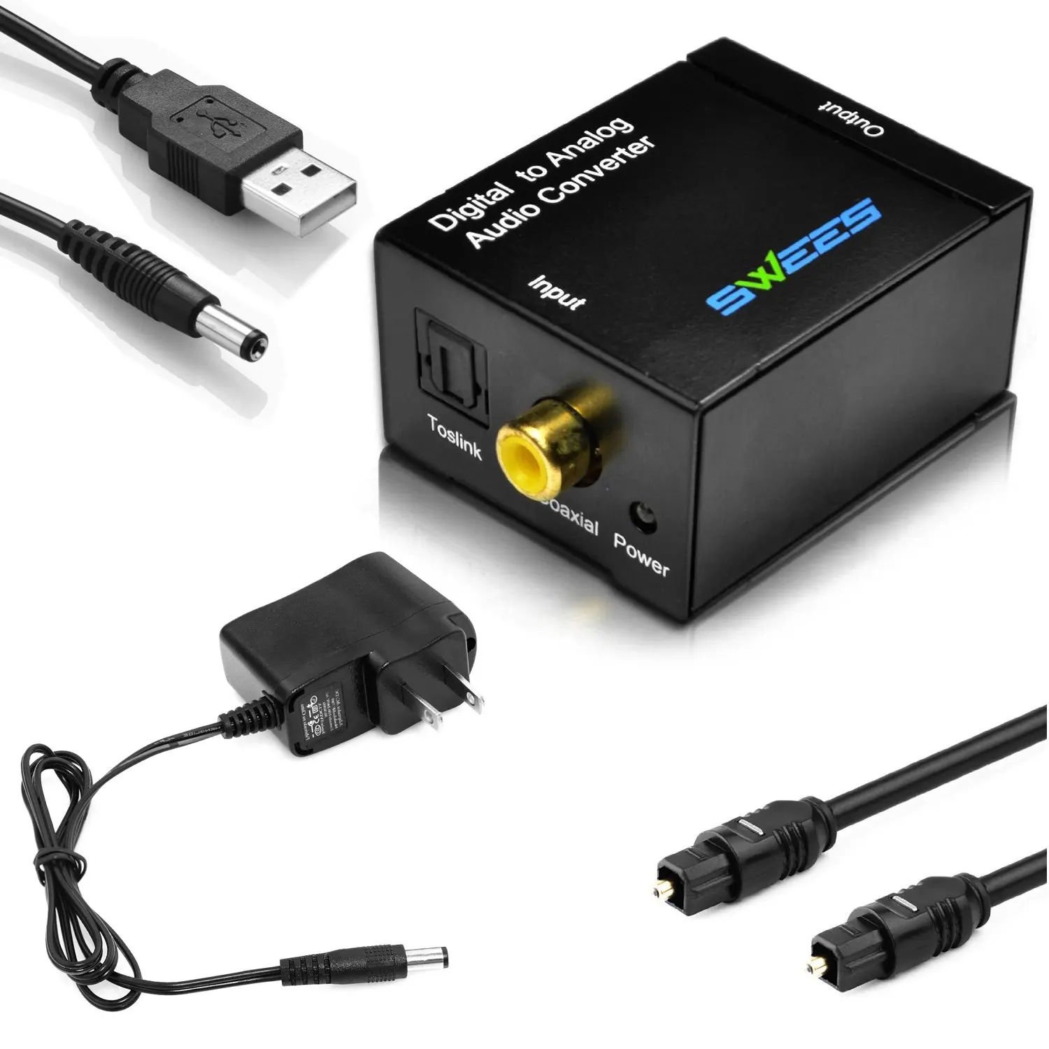 Magideal Toslink Cable Optical SPDIF Digital Audio Y-Splitter Adapter
