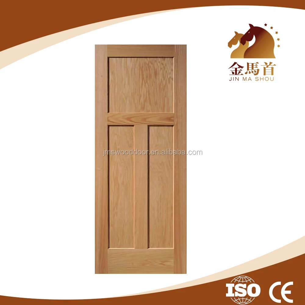 Clear Pine Wood 3 Panel Unfinished Pine Wood Door Door Interior