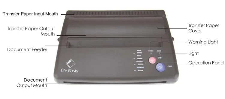 Thermal Tattoo Stencil Transfer Copier Printer A4/A5 Paper Thermoprinter