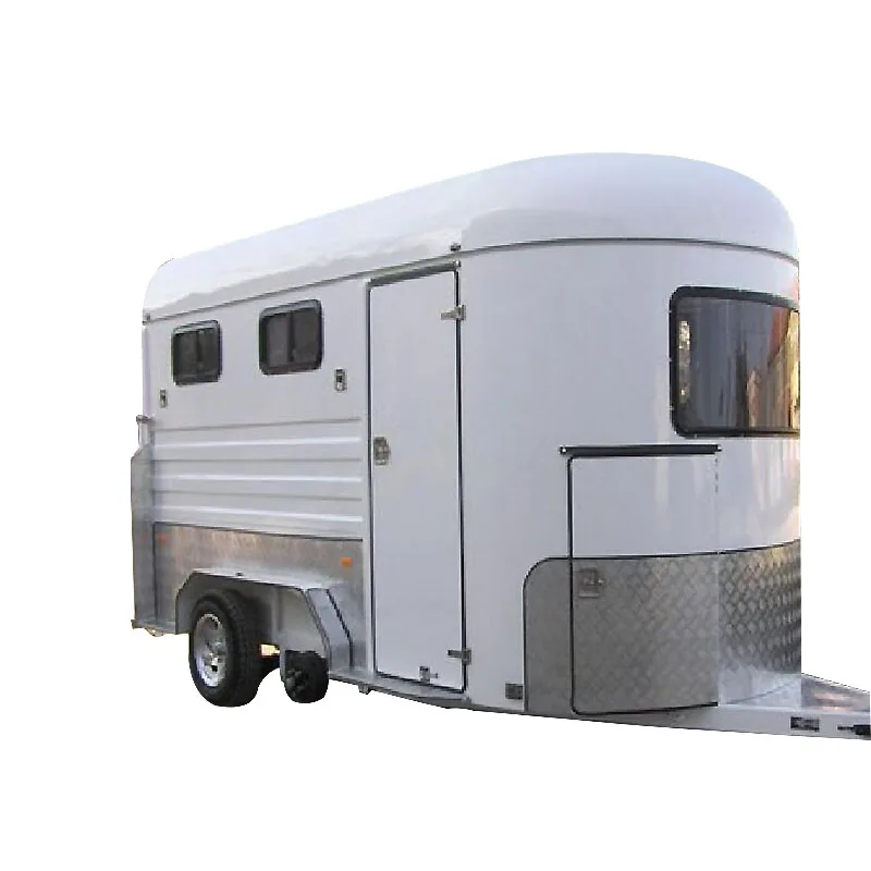 2022 Europe Standard Straight 3 Horses Trailer Galvanized Horse Load