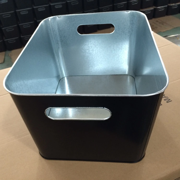 Square Shaped Tinplate Ice Bucket With Opener Buy Ice Bucket With