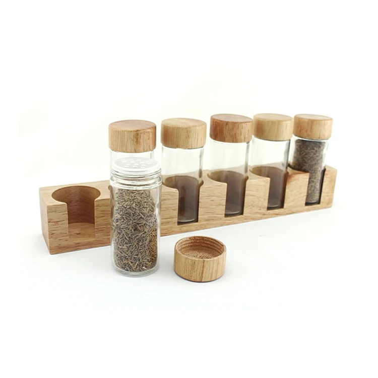 Bamboo 8bottle Jar Spice Rack Shelf And Spice Holder Buy Bamboo