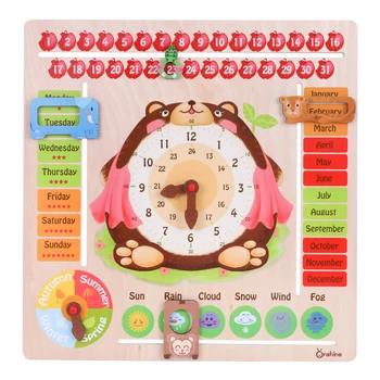wooden clock for toddlers