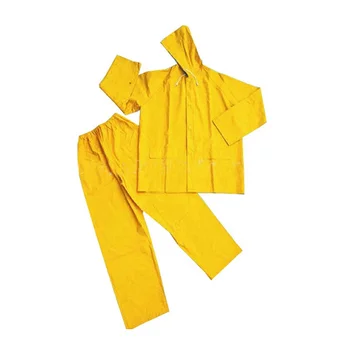 Yellow Color Two Pieces Pvc Polyester Pvc Mens Rain Suit - Buy Mens ...