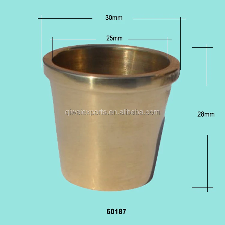 60187 brass chair caster cups