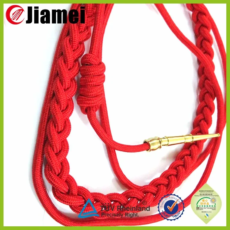 Military Uniform Red Silk Shoulder Cord - Buy Shoulder Cord,Military ...