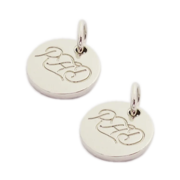 Custom Made Metal Bracelet Charms Stamped Logo Jewelry Hang Tags Buy