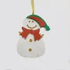 Wooden Pieces Snowman Ornament for Art Home Decoration Christmas tree ornament