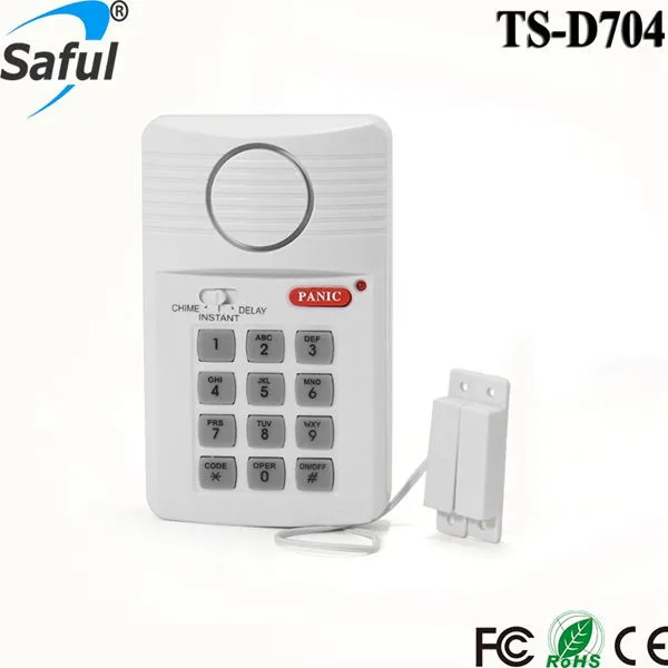High Quality Security Keypad Door Sensor Alarm System With Panic Button For Home Shed Garage Caravan