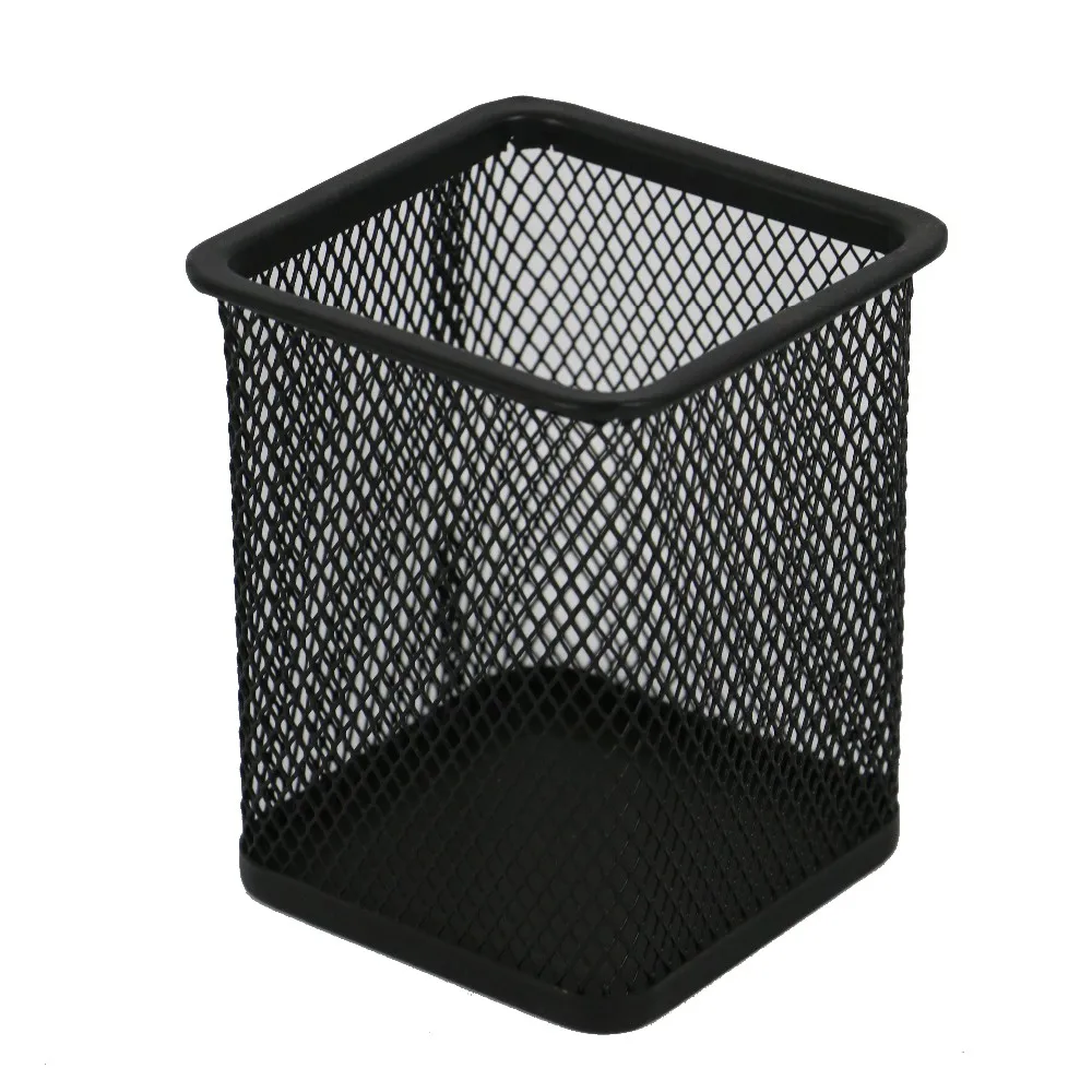 Promotional Stationery Desktop Stand Metal Mesh Pen Holder Clip Free