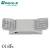 LED Emergency Light White Thermoplastic 2 Adjustable Lamp Heads Battery Backup