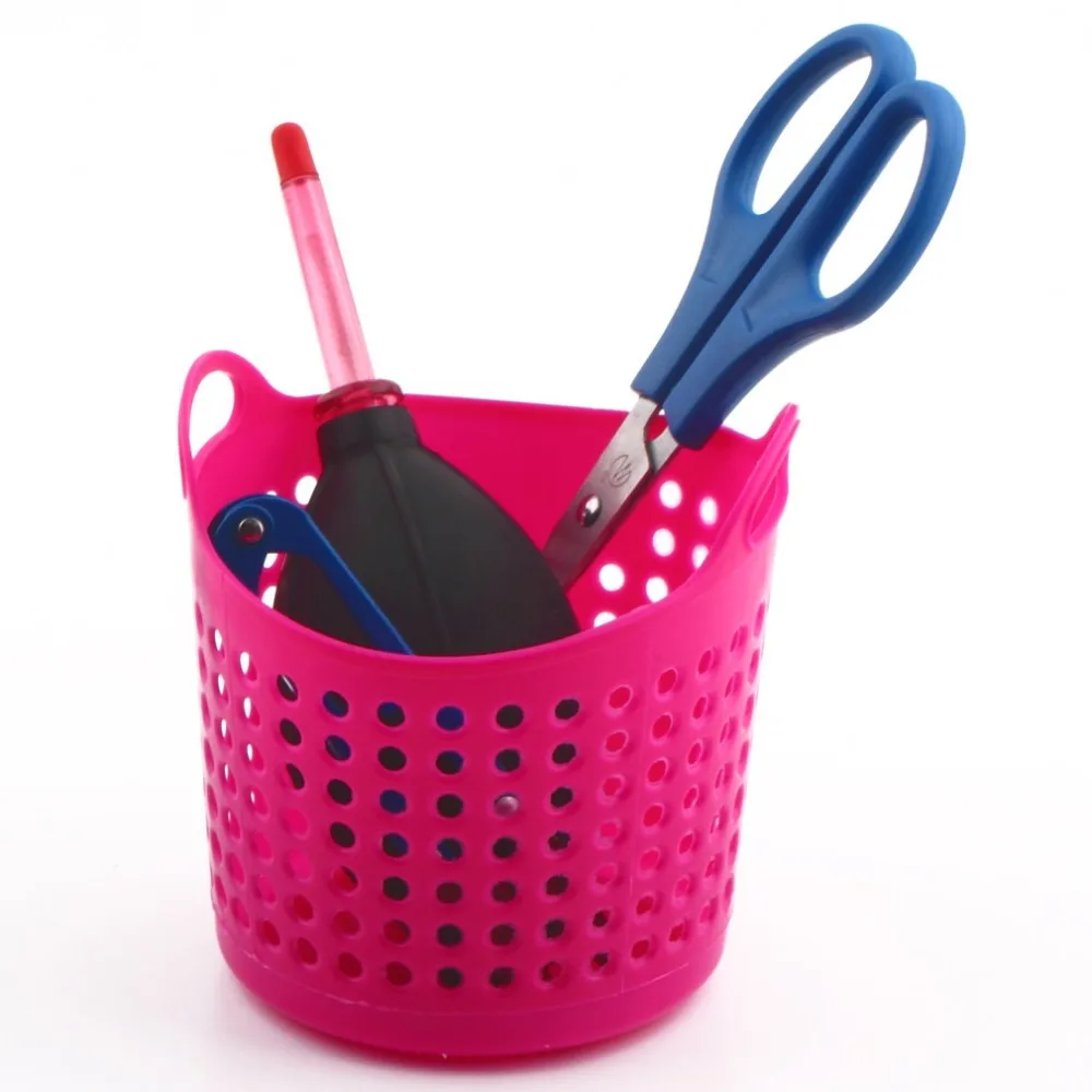 Portable Useful Mini Desk Plastic Basket Organizer Decor Stationery ...