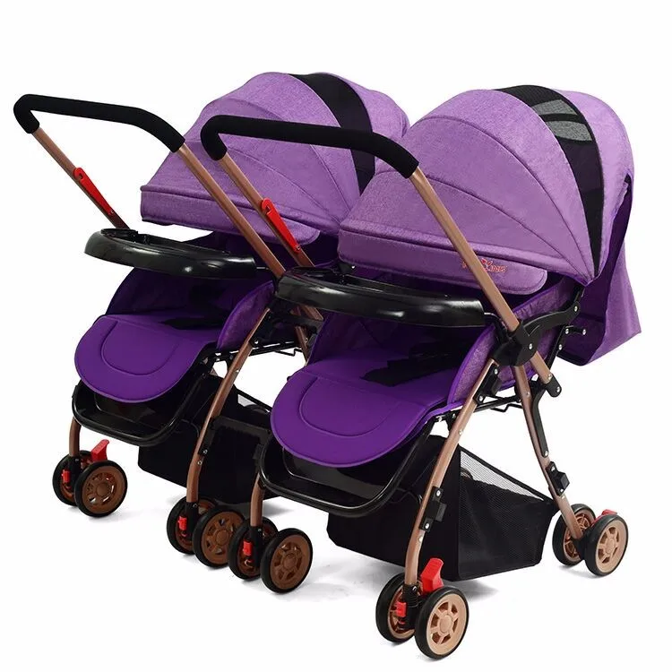 Reversible Handle Detachable Stroller Baby Stroller 3 In 1 Pram Car