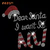 Dean Santa Rhinestone Heat Transfers Wholesale,Rhinestone Hot Fix Famous