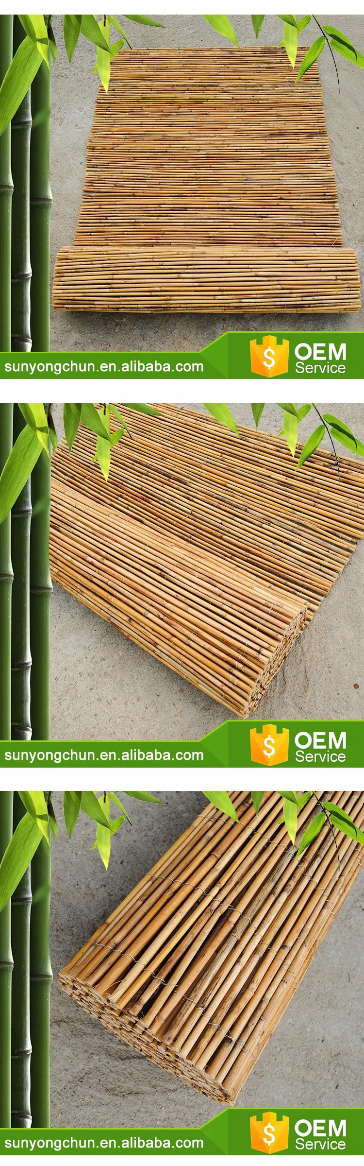 high quality eco-friendly natural decorative rolled reed fence for garden yarm farm